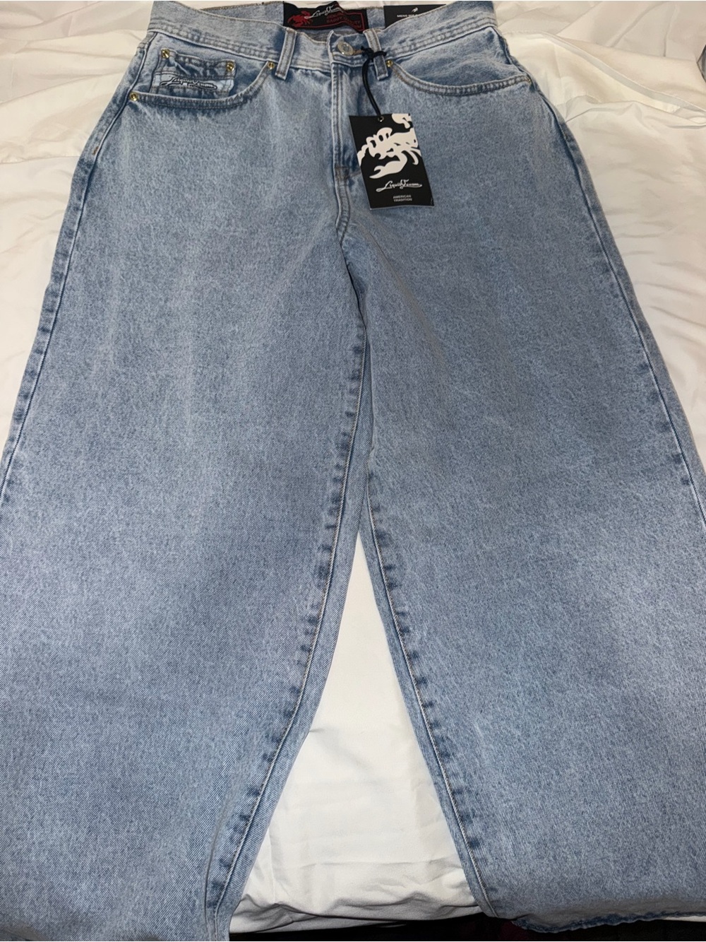 Light Denim Joggers - liquid venoms 90s style pants